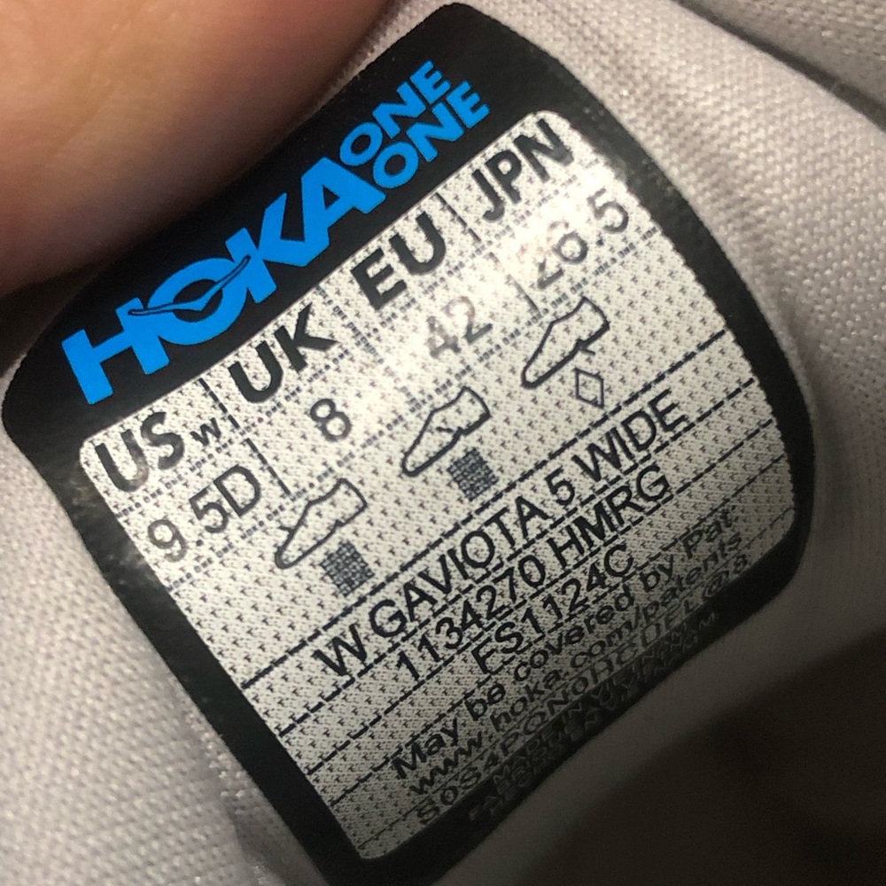 Hoka Women's Light Gray and Pale Pink Running Shoes - Picture 7 of 16